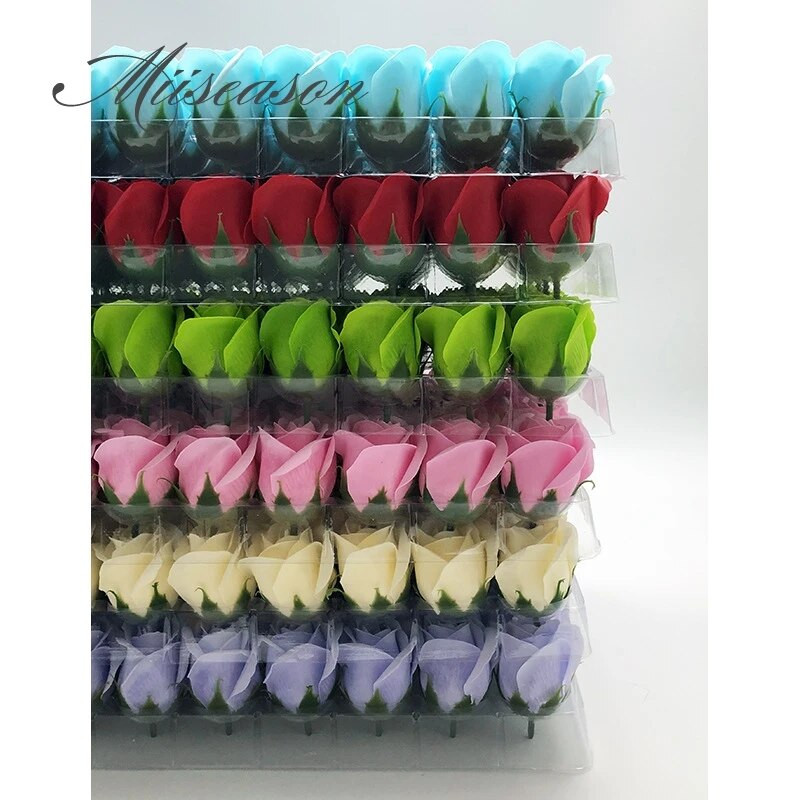 50db Átmérő 4,5cm Olcsó Szappan Rózsa Fej szépség Esküvői Valentin napi ajándék esküvői csokor Lakásdekoráció Kézi Virág Művészet