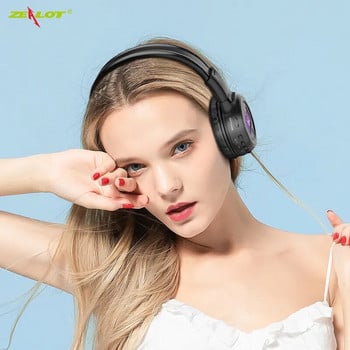 ZEALOT B570 Безжични слушалки FM радио Over Ear Bluetooth Стерео слушалки Слушалки за компютър Телефон, Поддръжка на TF карта, AUX