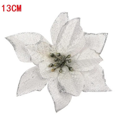 1/5/10 vnt Blizgančios dirbtinės gėlės Linksmų Kalėdų papuošalai Kalėdų eglutės papuošimai namams Naujųjų metų vestuvių vakarėlio dekoras