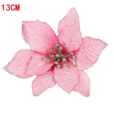 1/5/10 vnt Blizgančios dirbtinės gėlės Linksmų Kalėdų papuošalai Kalėdų eglutės papuošimai namams Naujųjų metų vestuvių vakarėlio dekoras