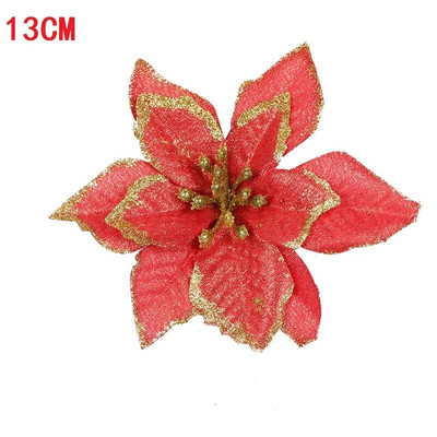 1/5/10 vnt Blizgančios dirbtinės gėlės Linksmų Kalėdų papuošalai Kalėdų eglutės papuošimai namams Naujųjų metų vestuvių vakarėlio dekoras