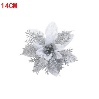 1/5/10 vnt Blizgančios dirbtinės gėlės Linksmų Kalėdų papuošalai Kalėdų eglutės papuošimai namams Naujųjų metų vestuvių vakarėlio dekoras