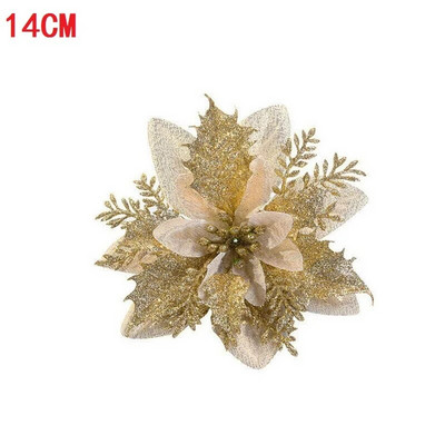 1/5/10 vnt Blizgančios dirbtinės gėlės Linksmų Kalėdų papuošalai Kalėdų eglutės papuošimai namams Naujųjų metų vestuvių vakarėlio dekoras