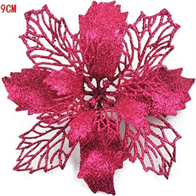 1/5/10 vnt Blizgančios dirbtinės gėlės Linksmų Kalėdų papuošalai Kalėdų eglutės papuošimai namams Naujųjų metų vestuvių vakarėlio dekoras