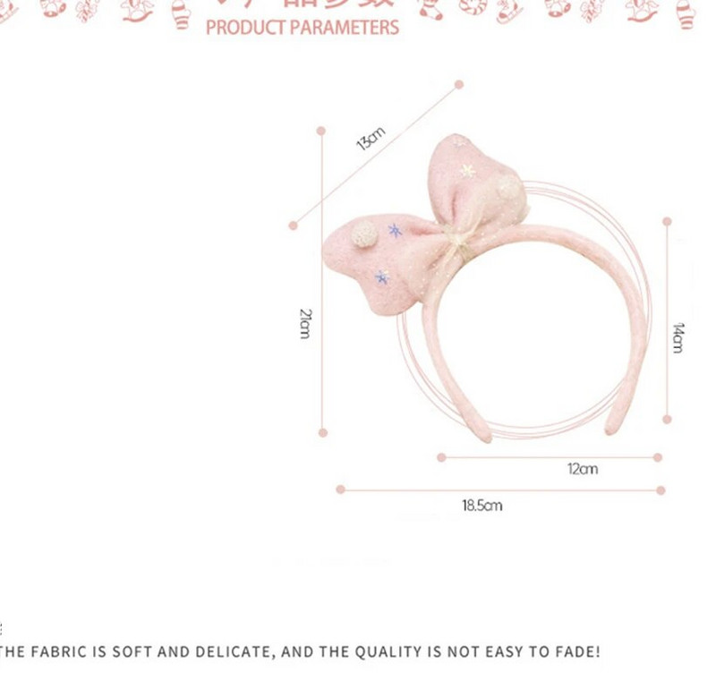 Radošs sieviešu, jauks mežģīņu plīša bantītis matu stīpiņa Ziemassvētku galvas saite Cosplay kostīmu rekvizīti Tematiskā ballītes svētku dekorācija