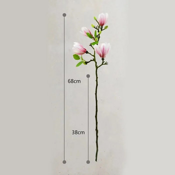Τεχνητό κλαδί λουλούδι Magnolia Για Διακόσμηση Σαλονιού Σπιτιού Fake Silk Flower Plant Wedding Party Simulation Flower Bouquet