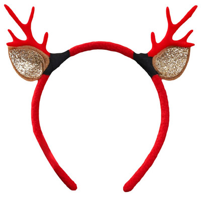 Elastična božićna traka za glavu s rogovima sobova Cosplay traka za kosu Obruč za kosu Ukras za glavu za zabavu Dodaci za kosu