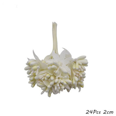 Balta tēma Mākslīgie ziedi, ķiršu putekšņlapu ogu saišķis DIY Ziemassvētku rotājumi kāzu kūkas dāvanu kastītes vainagi Ziemassvētku dekors