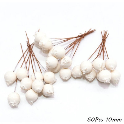 Balta tēma Mākslīgie ziedi, ķiršu putekšņlapu ogu saišķis DIY Ziemassvētku rotājumi kāzu kūkas dāvanu kastītes vainagi Ziemassvētku dekors