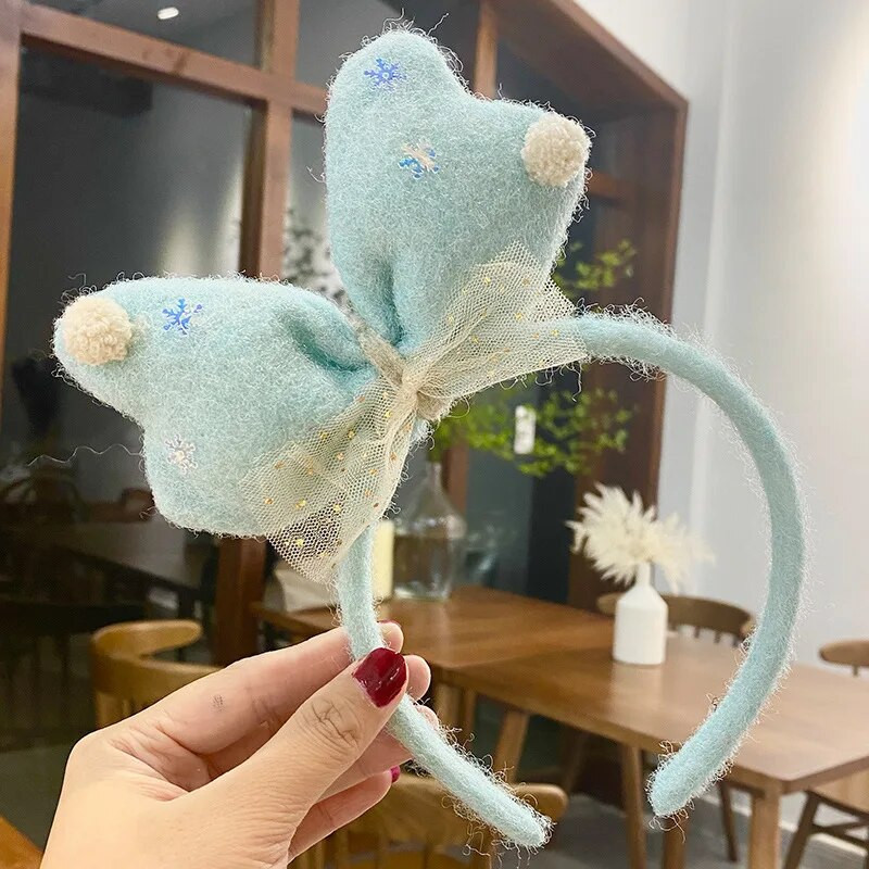 Ziemassvētku galvassega matu lente pieaugušajiem Raga galvas saite meitenei svētku kleita matu lente bērniem dāvana Ziemassvētku cepure