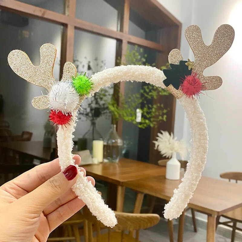 Ziemassvētku galvassega matu lente pieaugušajiem Raga galvas saite meitenei svētku kleita matu lente bērniem dāvana Ziemassvētku cepure