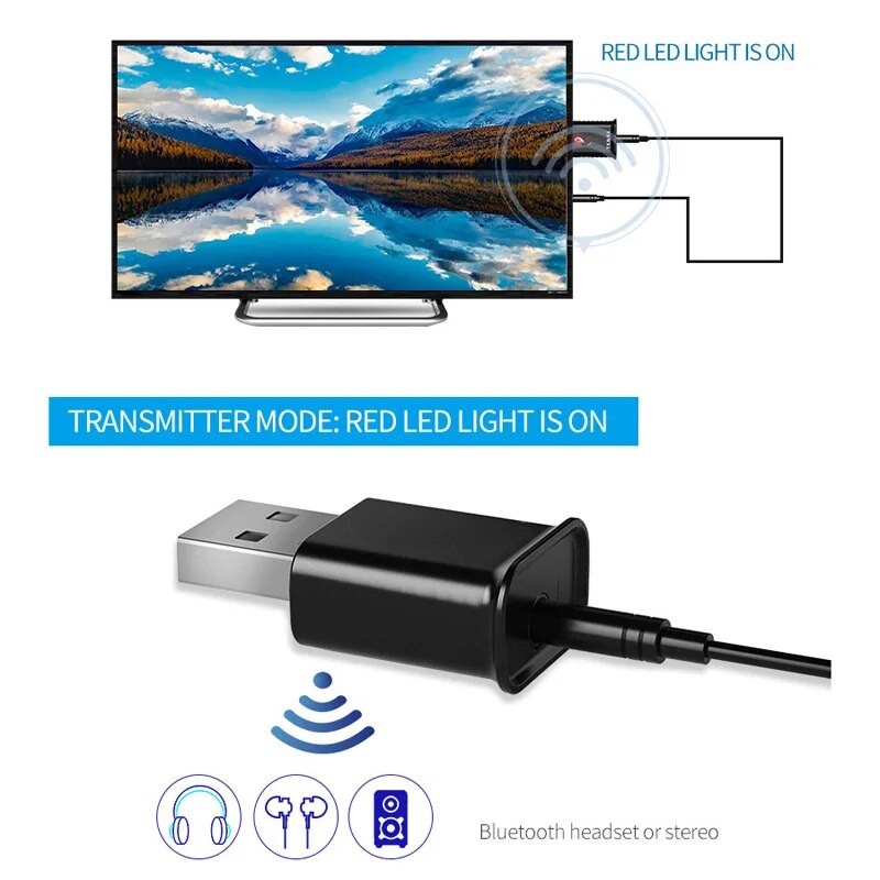 FLOVEME TV Bluetooth austiņas HiFi bluetooth austiņas Deep Bass bezvadu austiņas ar raidītāja stieni TV datortelefonam