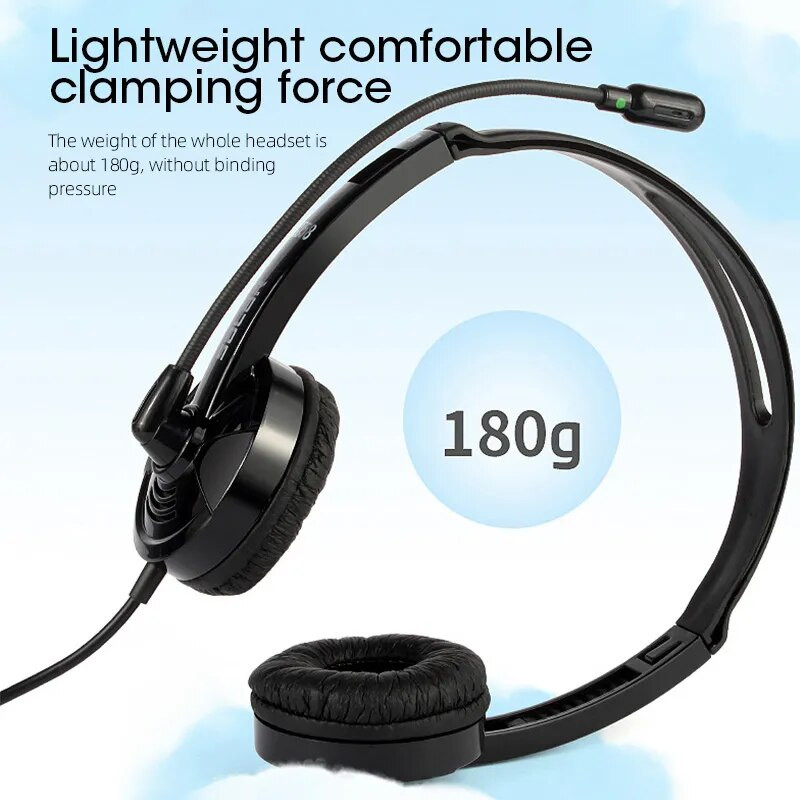 Salar H58 datora vadu biznesa austiņas, USB 3,5 mm ligzda Ērtas austiņas ar trokšņu slāpēšanas mikrofonu datoram klēpjdatoram Mac datoram