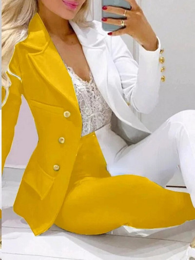 Novo ležerno modno žensko odijelo sa jaknom i hlačama za 2023. Ženska odijela Odijelo s hlačama Žensko proljeće ljeto, elegantni kompleti hlača