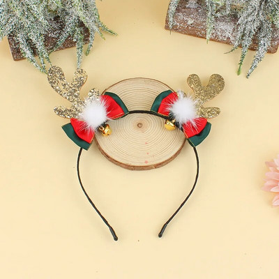 Karácsonyi agancs haj karika flitteres jávorszarvas fülek masni fej csat támasz Díszítések hajkiegészítők gyerekeknek felnőtt karácsonyi buli fejfedők