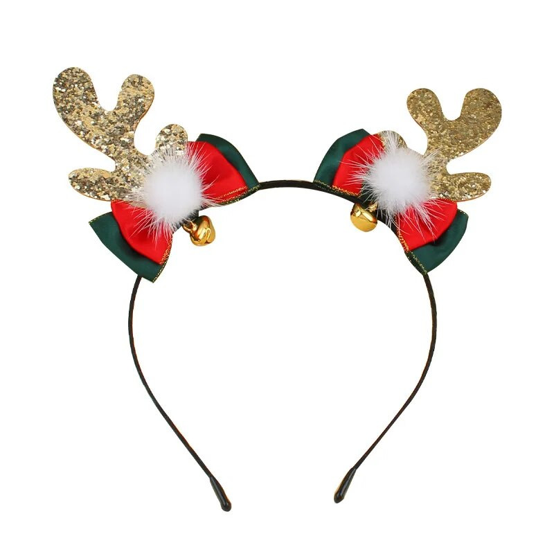 Karácsonyi agancs haj karika flitteres jávorszarvas fülek masni fej csat támasz Díszítések hajkiegészítők gyerekeknek felnőtt karácsonyi buli fejfedők