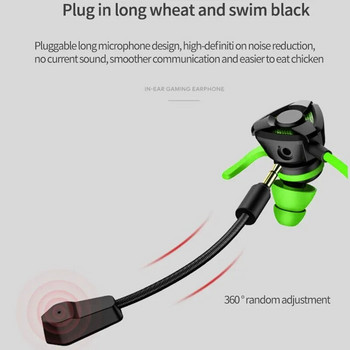 E Sports With Microphone Plug In Game Ακουστικό για κινητά παιχνίδια στο αυτί Κινητό τηλέφωνο Υπολογιστής Cross Border Ενσύρματο ακουστικό Pubg Headphon
