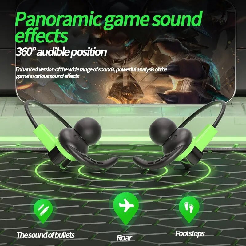 Gaming Headset Inear Wired With Wheat Esports Pubg Mobile Game Computer Mobile Phone Universal Listening Sound Recognition Pos