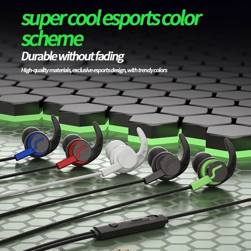 Gaming Headset Inear Wired With Wheat Esports Pubg Mobile Game Computer Mobile Phone Universal Listening Sound Recognition Pos