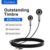 Za mobilne telefone Računala MP3 CD Audio Technica ATH-C770 Slušalice Heavy Bass Vocal Rock HIFI