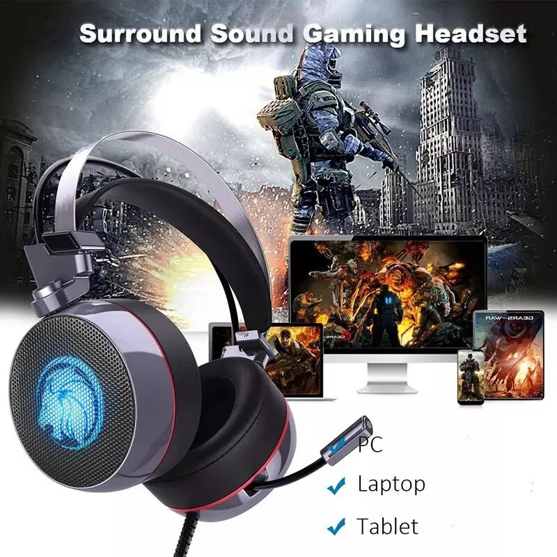 Gaming slušalice Zop N43 Gaming slušalice s mikrofonom 7.1 Surround Vibration Deep Bass za PC Računalo PS4 Headset Gamer