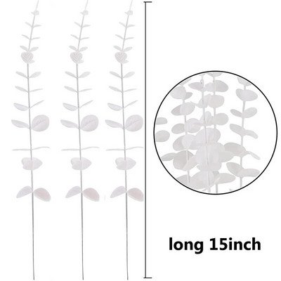 10db Művirágok Eukaliptusz Levelek Barkácsolás Esküvő Lakásdekoráció Hamis növények Újévi karácsonyi díszek Arany Levél