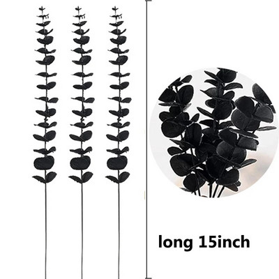 10db Művirágok Eukaliptusz Levelek Barkácsolás Esküvő Lakásdekoráció Hamis növények Újévi karácsonyi díszek Arany Levél