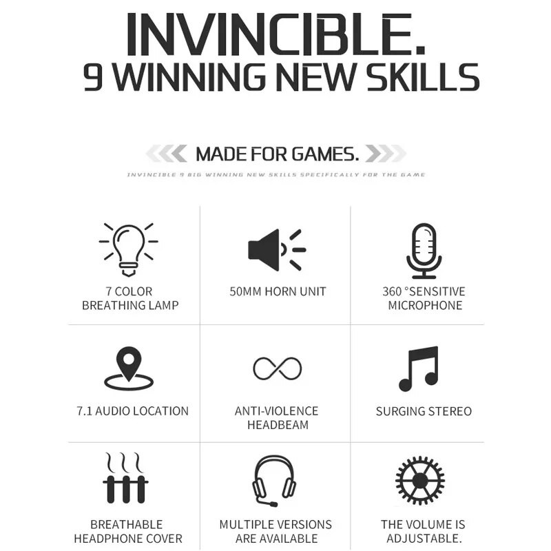 KINGSTAR slušalice za igrice 7.1 Virtualne 3,5 mm žičane slušalice PC računalo RGB svjetla za poništavanje buke Gaming slušalice s mikrofonom