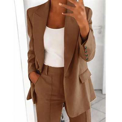Naiste bleisertop Elegantne sportlik suvine liibuv jope ülikond jakk Business Oversize dresssuit Office Daami pluus mantlid