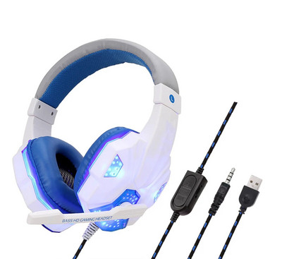 Professzionális Bass Stereo Gamer Vezetékes Fejhallgató PS4 X BOX Headset Led Fényű Mikrofonnal Számítógépes Laptophoz