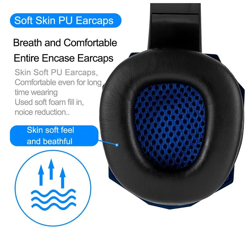 Professzionális Bass Stereo Gamer Vezetékes Fejhallgató PS4 X BOX Headset Led Fényű Mikrofonnal Számítógépes Laptophoz