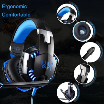 KOTION EACH G2000 Gaming Headset Deep Bass Stereo Ενσύρματο υπολογιστή LED φωτιζόμενα ακουστικά με μικρόφωνο για PS4 XBOX PC Gamer