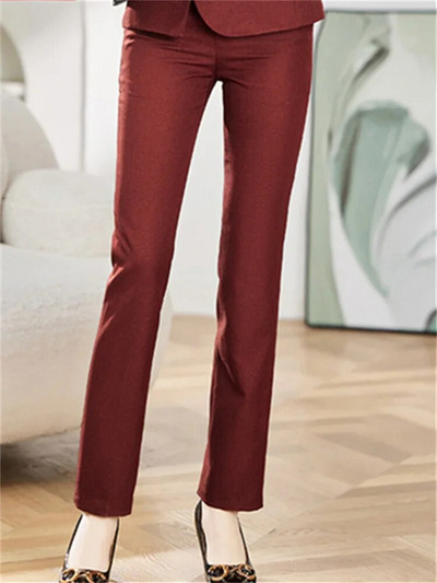 Yitimuceng Uredski ženski dvodijelni kompleti Ženska odjeća 2023. Sakoi s dvostrukim kopčanjem s otvorenim ovratnikom Jednobojni ležerni odijela s hlačama