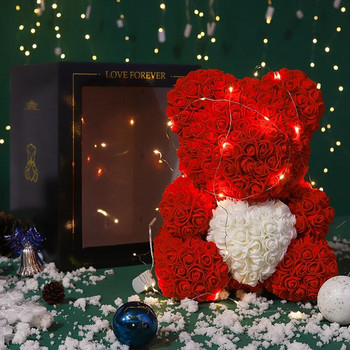 50/100/200Pcs Teddy Bear of Roses 3cm PE Foam Rose Head Τεχνητό λουλούδι Διακοσμητικό στεφάνι σπιτιού Γάμος DIY Δώρο για την Ημέρα του Αγίου Βαλεντίνου