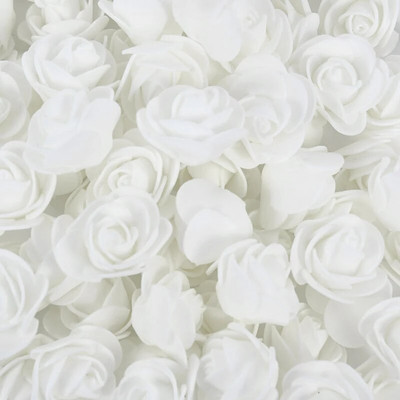 50/100/200Pcs Teddy Bear of Roses 3cm PE Foam Rose Head Τεχνητό λουλούδι Διακοσμητικό στεφάνι σπιτιού Γάμος DIY Δώρο για την Ημέρα του Αγίου Βαλεντίνου