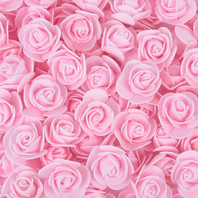 50/100/200Pcs Teddy Bear of Roses 3cm PE Foam Rose Head Τεχνητό λουλούδι Διακοσμητικό στεφάνι σπιτιού Γάμος DIY Δώρο για την Ημέρα του Αγίου Βαλεντίνου