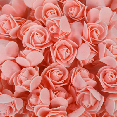 50/100/200Pcs Teddy Bear of Roses 3cm PE Foam Rose Head Τεχνητό λουλούδι Διακοσμητικό στεφάνι σπιτιού Γάμος DIY Δώρο για την Ημέρα του Αγίου Βαλεντίνου