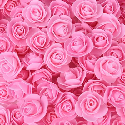 50/100/200Pcs Teddy Bear of Roses 3cm PE Foam Rose Head Τεχνητό λουλούδι Διακοσμητικό στεφάνι σπιτιού Γάμος DIY Δώρο για την Ημέρα του Αγίου Βαλεντίνου