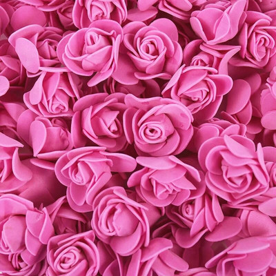 50/100/200Pcs Teddy Bear of Roses 3cm PE Foam Rose Head Τεχνητό λουλούδι Διακοσμητικό στεφάνι σπιτιού Γάμος DIY Δώρο για την Ημέρα του Αγίου Βαλεντίνου