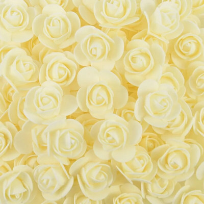 50/100/200Pcs Teddy Bear of Roses 3cm PE Foam Rose Head Τεχνητό λουλούδι Διακοσμητικό στεφάνι σπιτιού Γάμος DIY Δώρο για την Ημέρα του Αγίου Βαλεντίνου