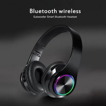 Ασύρματο ακουστικό Bluetooth Πολύχρωμο φωτεινό παιχνίδι με εισαγωγή κάρτας Μουσική Αθλητική υποστήριξη Κινητό τηλέφωνο Υπολογιστής