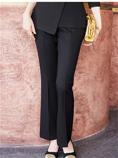 Fotvotee vékony öltöny szett női 2023 divatos irodai női hosszú ujjú, lehajtható gallérral blézerek Elegáns, magas derekú nadrágkosztümök