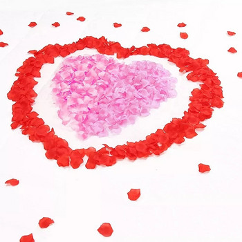 1000 τεμ. Πολύχρωμα ψεύτικα ροδοπέταλα Κορίτσι Πέτα μεταξωτό πέταλο Τεχνητό λουλούδι για γαμήλιο πάρτι Διακόσμηση σπιτιού Πέταλα κομφετί 50%