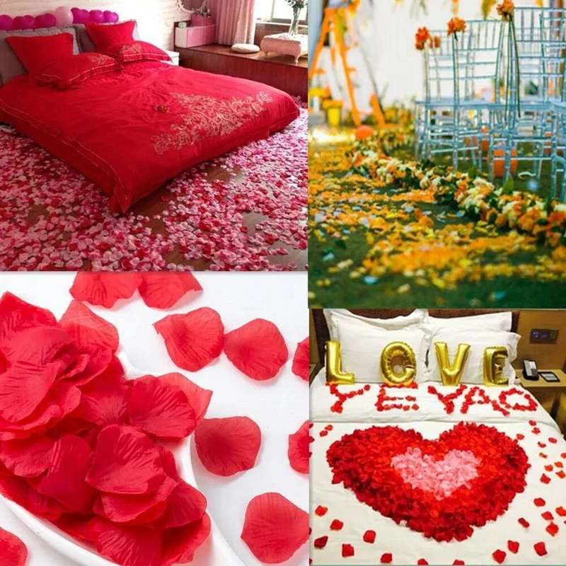 1000 komada višebojnih lažnih latica ruže Djevojka baca svilene latice Umjetni cvijet za vjenčanje Dekoracija doma Latice konfeta 50%