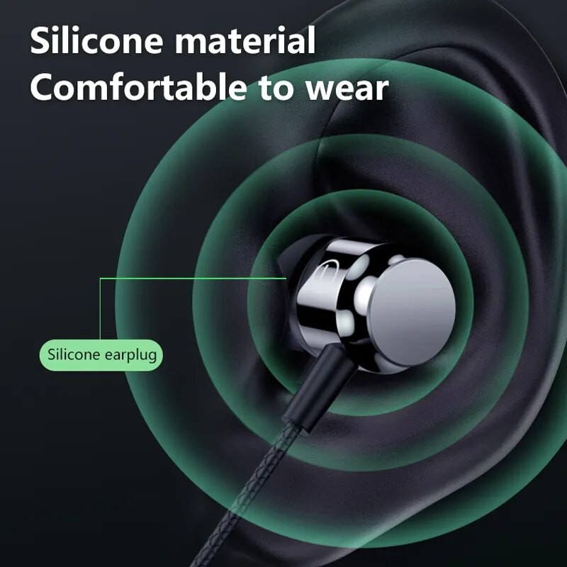 Falcon L Jack Magnetic Suction Žičane slušalice za igranje HiFi Bass Stereo 3,5 mm Type-C Glazbene slušalice Za telefon Računalo Mikrofonske slušalice