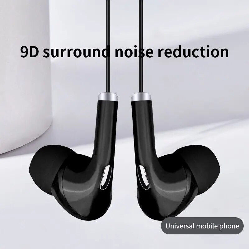 Laidinės ausinės su mikrofonu Black Macaron Inear Gaming Mobilusis Telefonas Kompiuteris Tiesioginis įrašymas 3.5 sąsajos ausinės