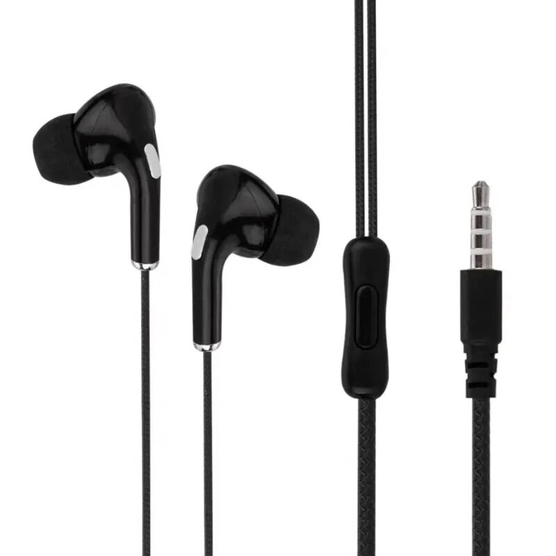 Laidinės ausinės su mikrofonu Black Macaron Inear Gaming Mobilusis Telefonas Kompiuteris Tiesioginis įrašymas 3.5 sąsajos ausinės