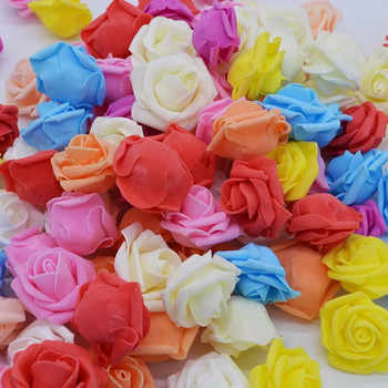 Φτηνές 20 τμχ Πολύχρωμος αφρός Τριαντάφυλλο Κεφάλι Λουλούδι Τεχνητό Μπουκέτο Τριαντάφυλλο Χειροποίητη Διακόσμηση Σπίτι Γάμου Λεύκωμα εορταστικού πάρτι