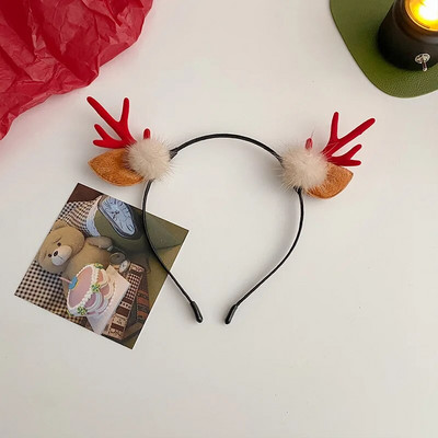 Ziemassvētku galvassega Ziemeļbriežu ragi Ragas Ziedu Matu Lentes Galvassegas Bērniem Pieaugušajiem Jaungada Navidad Party Helovīna Cosplay