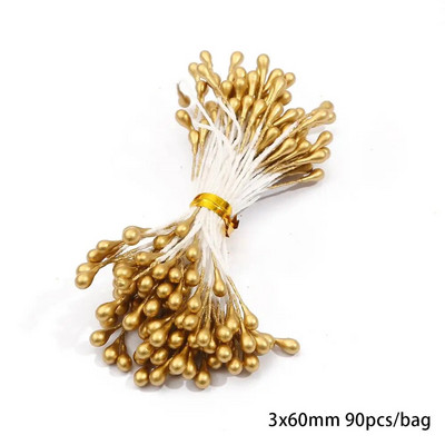 10/12/60/90/144 db Arany vegyes hibrid virág cseresznye porzó bogyók köteg barkács torta karácsonyi esküvői ajándékdoboz koszorúk dekoráció